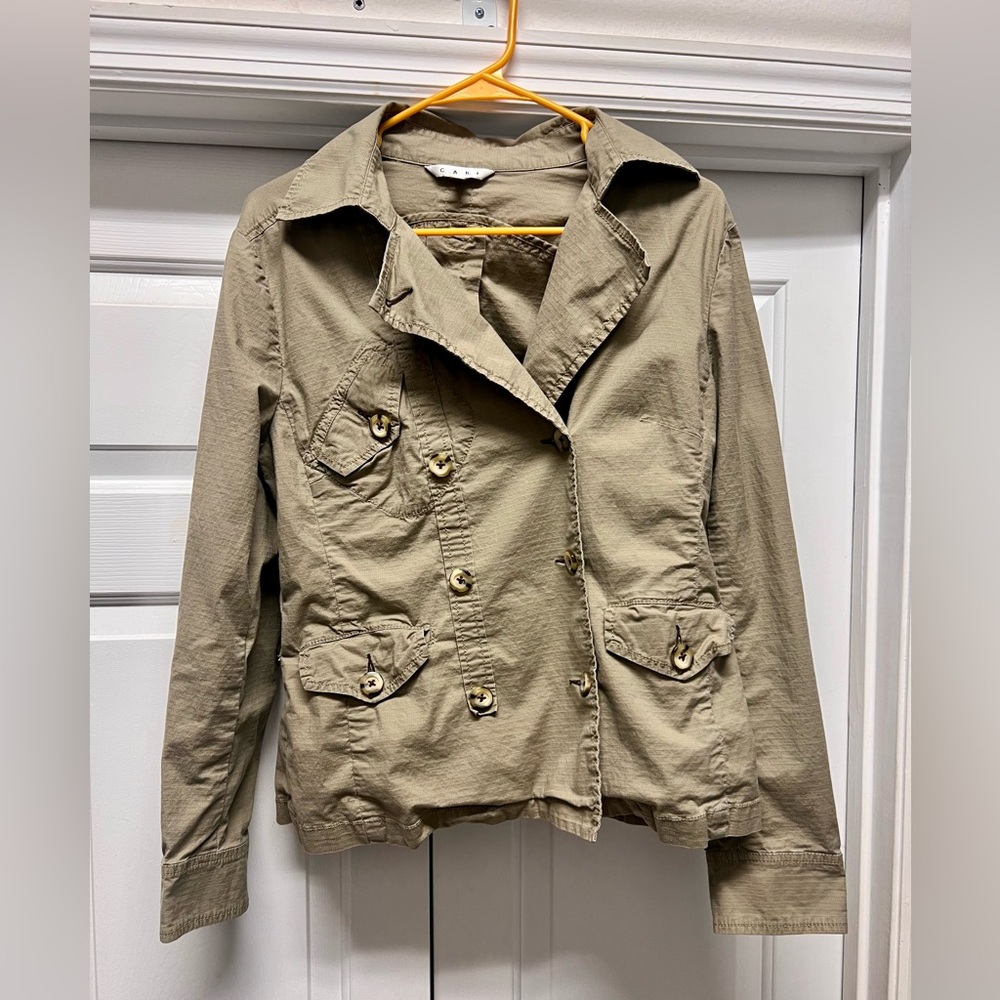 CAbi Khaki Lightweight Military Utility Jacket sz M